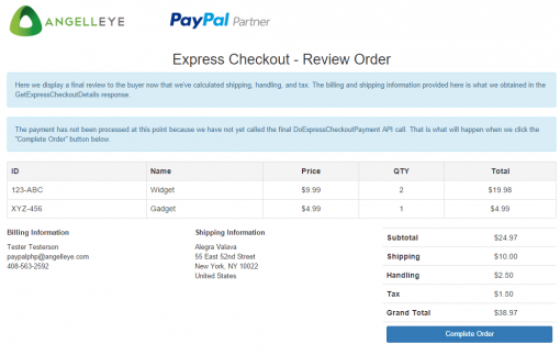 CodeIgniter PayPal Integration Express Checkout Site Review