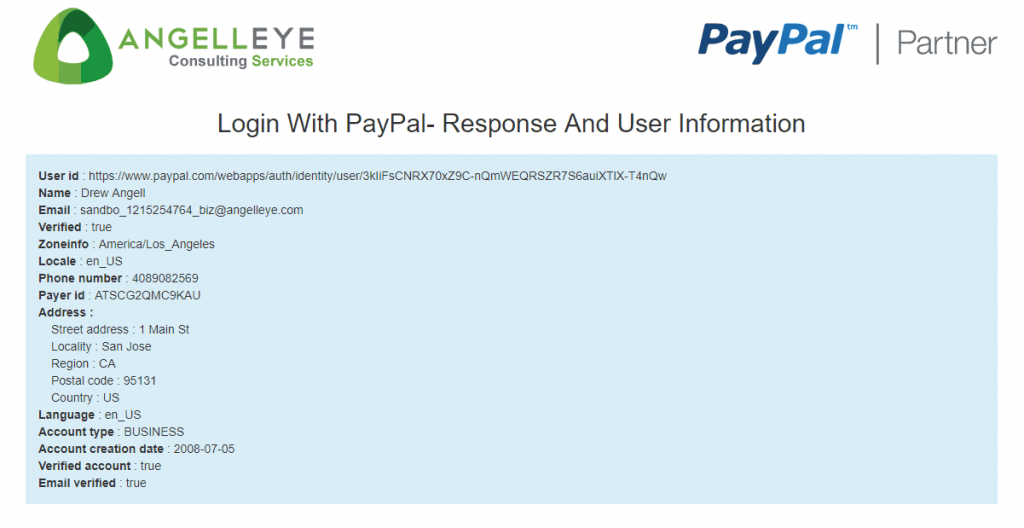 PayPal Identity - Log In with PayPal + Permissions PHP Demo Kit - AngellEYE